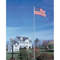 16' Residential Telescoping Satin Gray Flagpoles